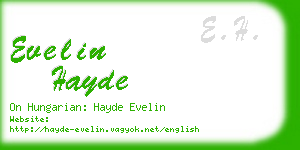 evelin hayde business card